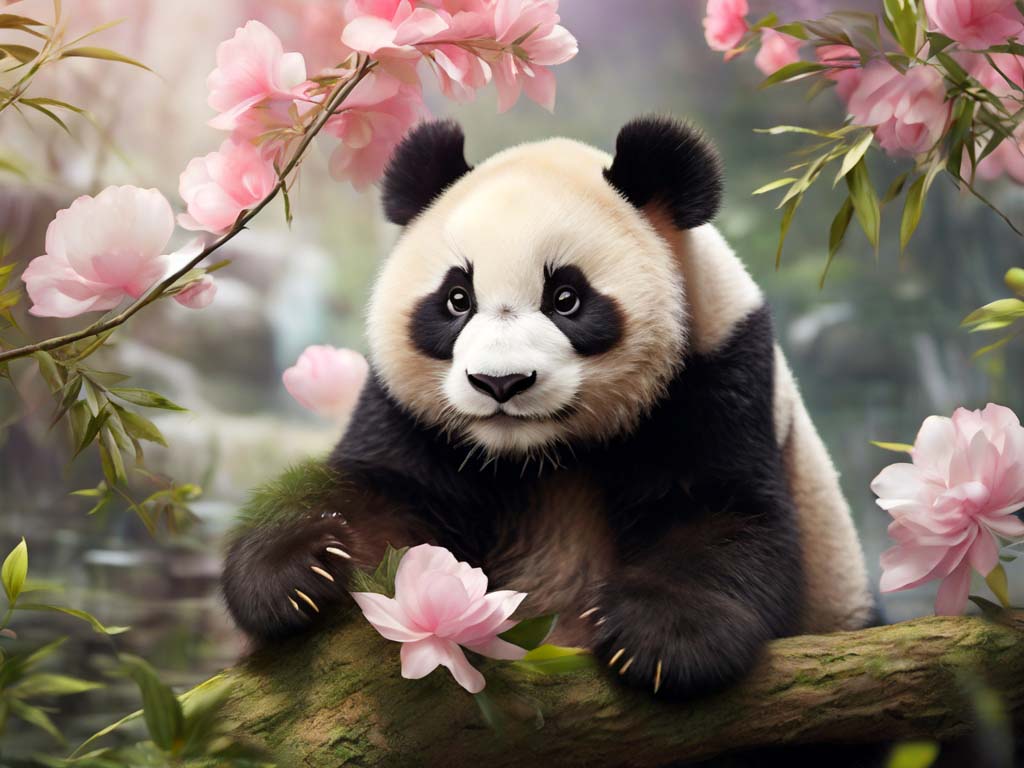 Панда редкое животное, которое живет только в Китае