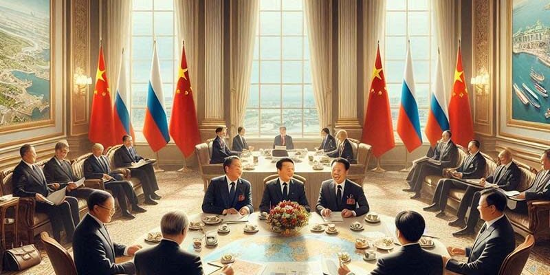 История взаимопонимания 75 лет дружбы между Китаем и Россией 🤝🇨🇳 🇷🇺🌏🏛️ 🌉🎉💼