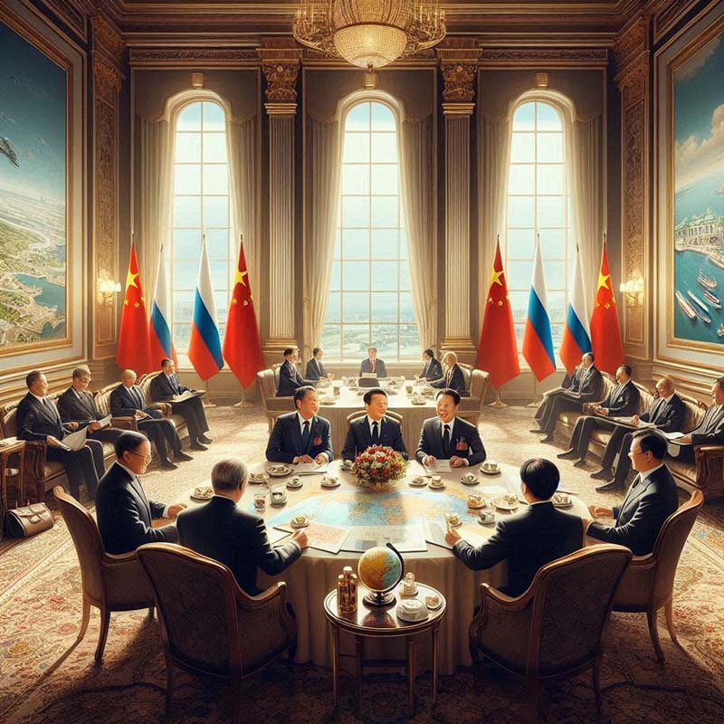 История взаимопонимания 75 лет дружбы между Китаем и Россией 🤝🇨🇳 🇷🇺🌏🏛️ 🌉🎉💼