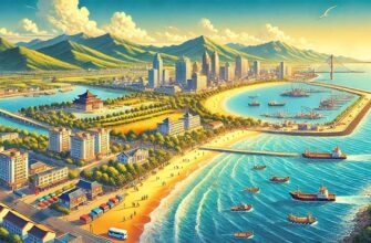 Вэйхай (Weihai) - портовый и курортный город Китая 🌊🏖️⛵🏞️🛳️🏯🏙️🐟🚢