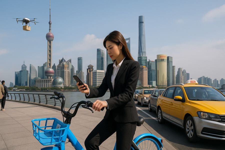 Велосипеды в Шанхае: Как QR-код и автооплата покоряют мегаполисы 🚴
